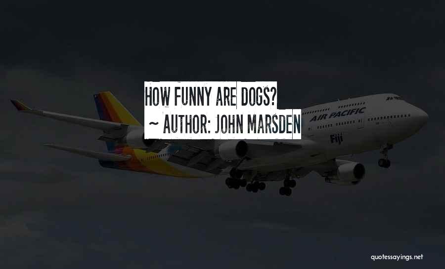 John Marsden Quotes: How Funny Are Dogs?