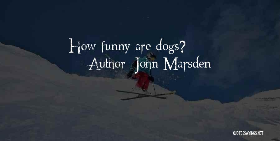 John Marsden Quotes: How Funny Are Dogs?