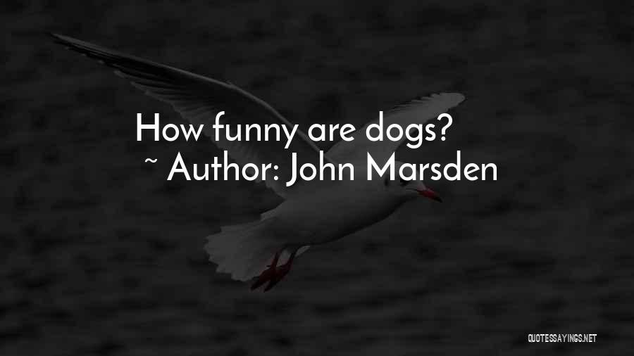 John Marsden Quotes: How Funny Are Dogs?