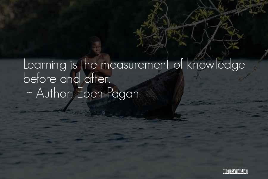 Eben Pagan Quotes: Learning Is The Measurement Of Knowledge Before And After.