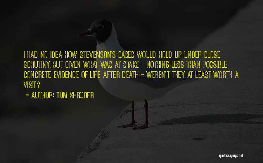 Tom Shroder Quotes: I Had No Idea How Stevenson's Cases Would Hold Up Under Close Scrutiny. But Given What Was At Stake -