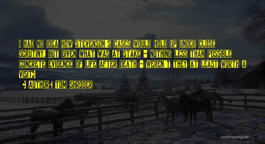Tom Shroder Quotes: I Had No Idea How Stevenson's Cases Would Hold Up Under Close Scrutiny. But Given What Was At Stake -