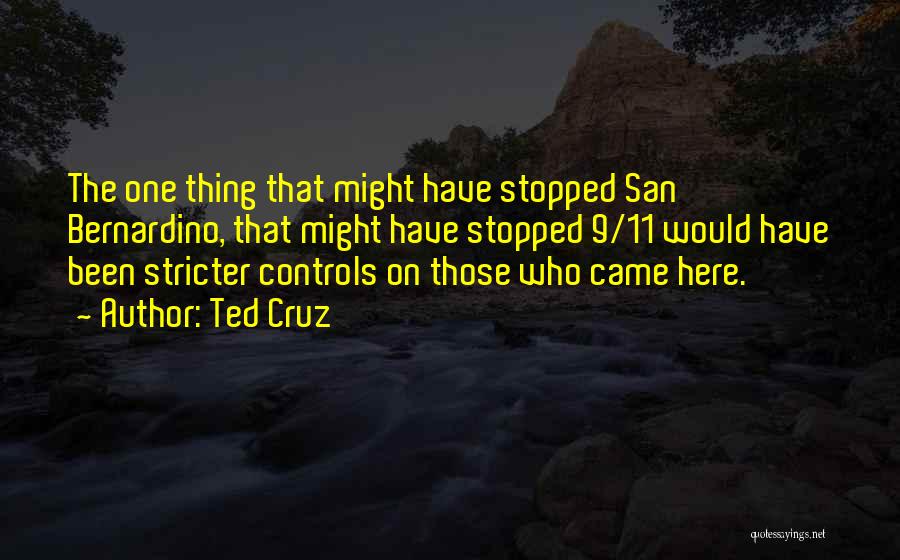 Ted Cruz Quotes: The One Thing That Might Have Stopped San Bernardino, That Might Have Stopped 9/11 Would Have Been Stricter Controls On