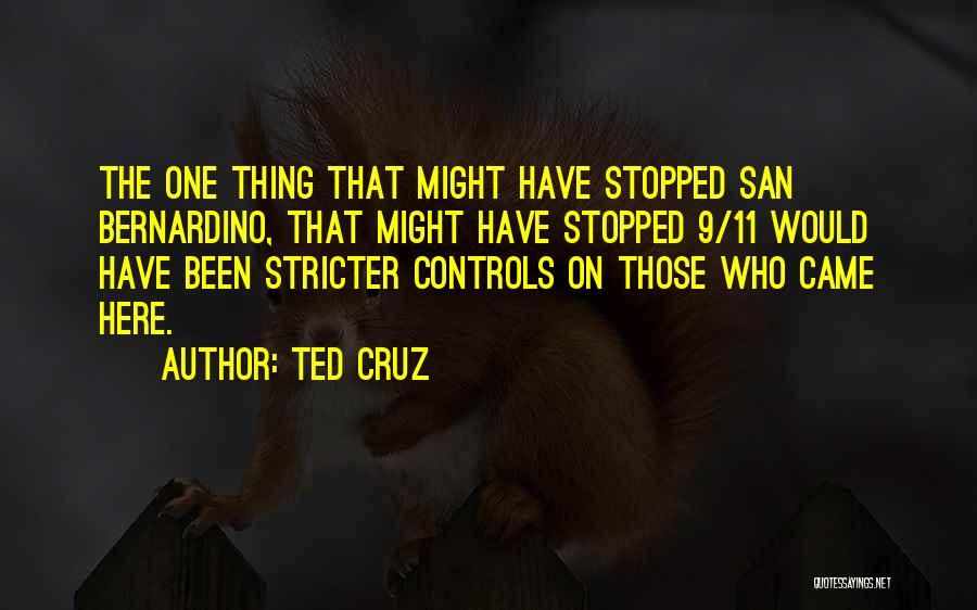 Ted Cruz Quotes: The One Thing That Might Have Stopped San Bernardino, That Might Have Stopped 9/11 Would Have Been Stricter Controls On