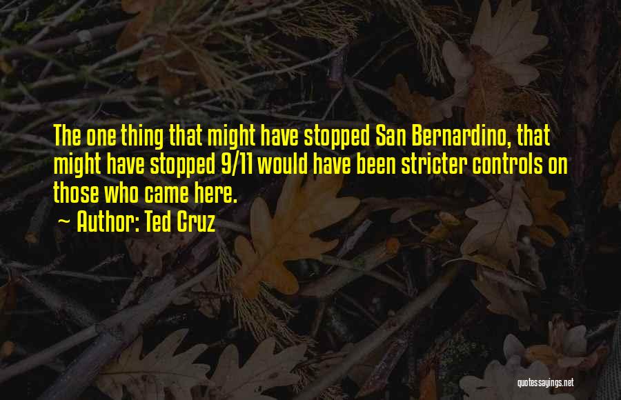 Ted Cruz Quotes: The One Thing That Might Have Stopped San Bernardino, That Might Have Stopped 9/11 Would Have Been Stricter Controls On