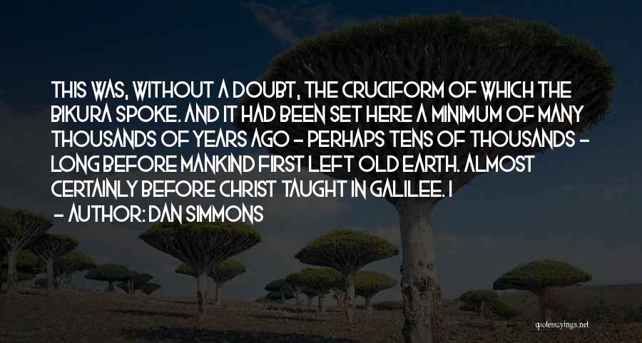 Dan Simmons Quotes: This Was, Without A Doubt, The Cruciform Of Which The Bikura Spoke. And It Had Been Set Here A Minimum