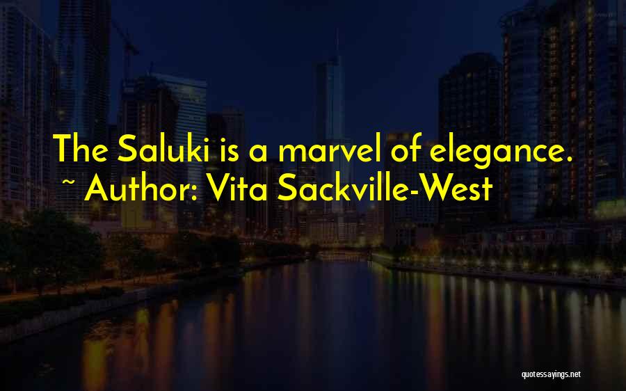 Vita Sackville-West Quotes: The Saluki Is A Marvel Of Elegance.