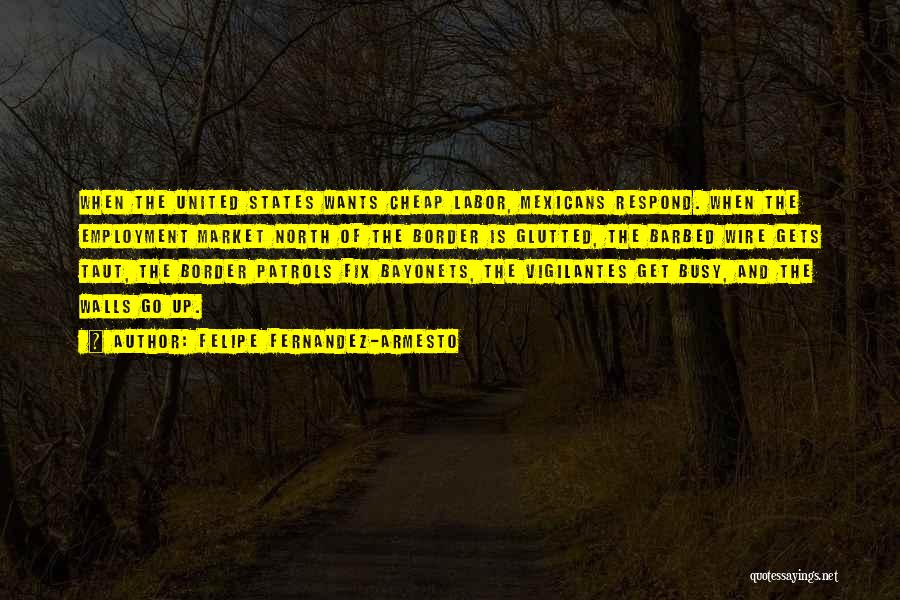 Felipe Fernandez-Armesto Quotes: When The United States Wants Cheap Labor, Mexicans Respond. When The Employment Market North Of The Border Is Glutted, The