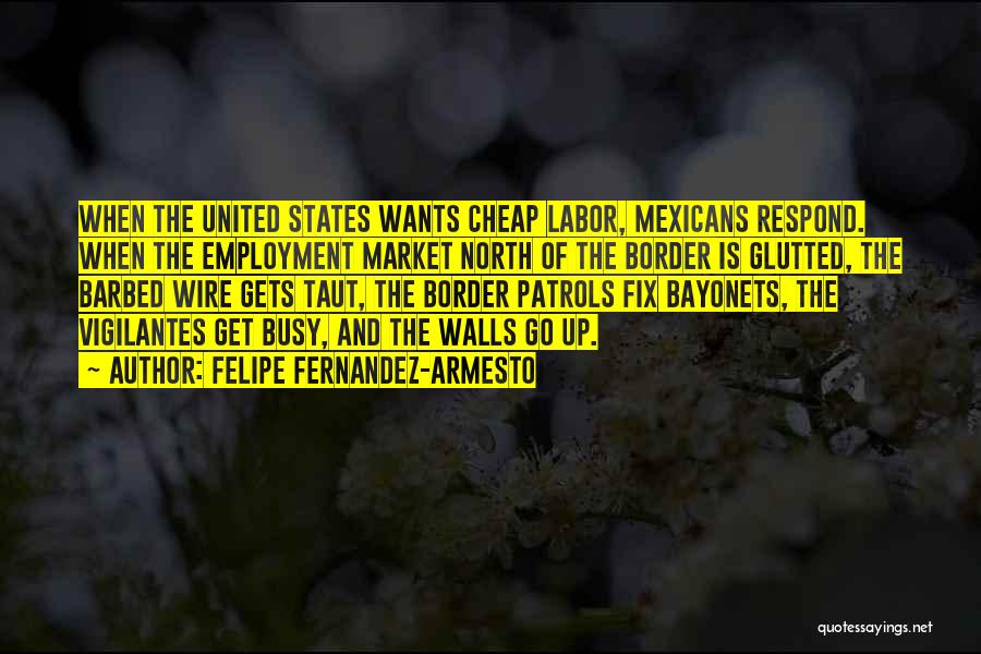 Felipe Fernandez-Armesto Quotes: When The United States Wants Cheap Labor, Mexicans Respond. When The Employment Market North Of The Border Is Glutted, The
