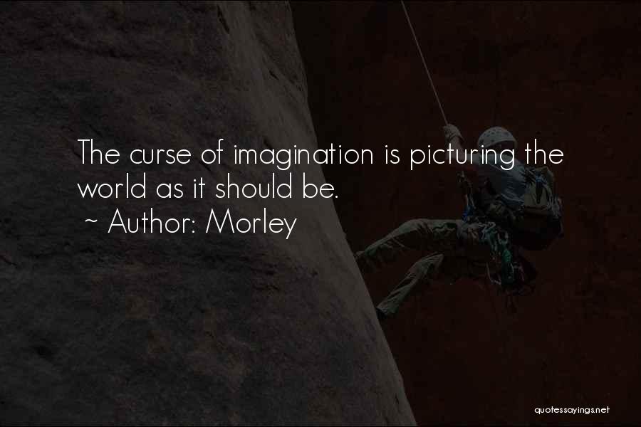 Morley Quotes: The Curse Of Imagination Is Picturing The World As It Should Be.