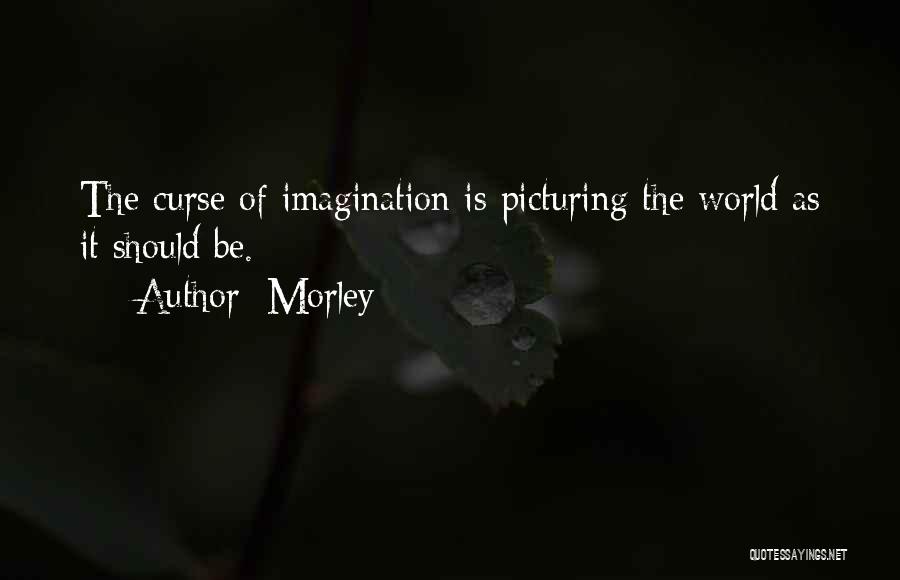 Morley Quotes: The Curse Of Imagination Is Picturing The World As It Should Be.