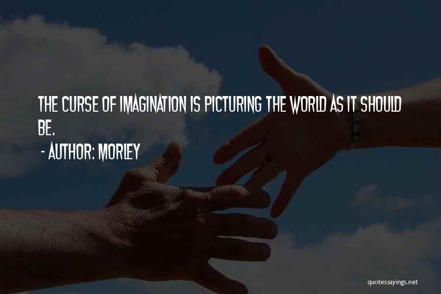 Morley Quotes: The Curse Of Imagination Is Picturing The World As It Should Be.