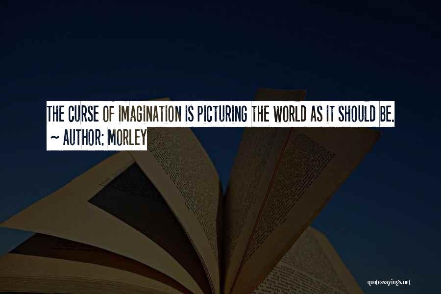 Morley Quotes: The Curse Of Imagination Is Picturing The World As It Should Be.