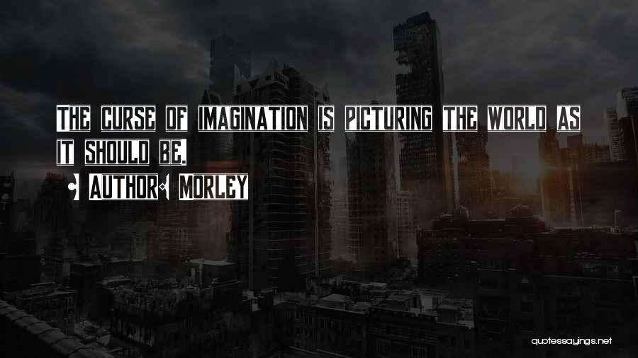 Morley Quotes: The Curse Of Imagination Is Picturing The World As It Should Be.