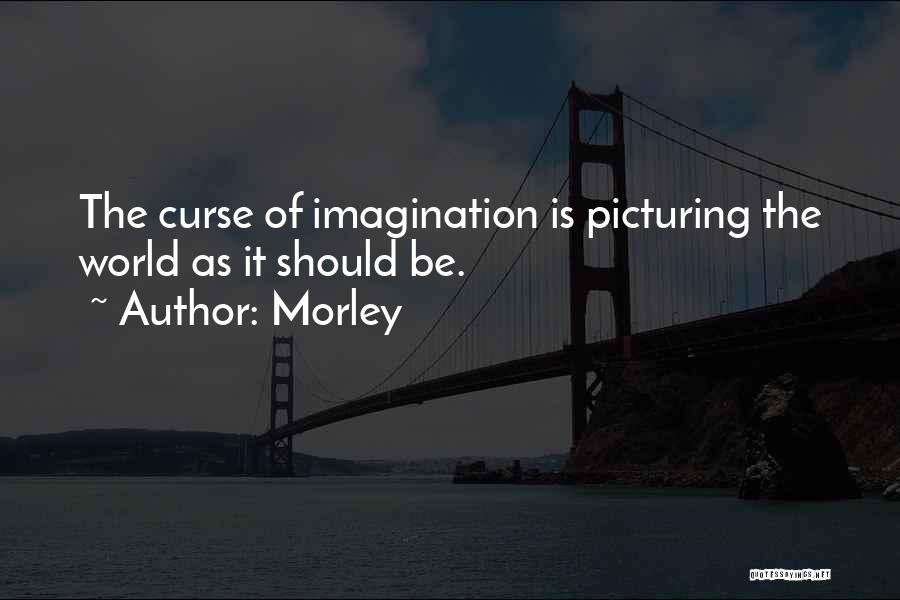 Morley Quotes: The Curse Of Imagination Is Picturing The World As It Should Be.