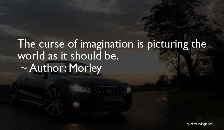 Morley Quotes: The Curse Of Imagination Is Picturing The World As It Should Be.