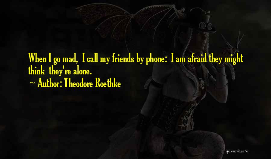 Theodore Roethke Quotes: When I Go Mad, I Call My Friends By Phone: I Am Afraid They Might Think They're Alone.