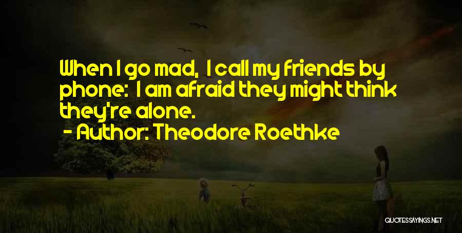 Theodore Roethke Quotes: When I Go Mad, I Call My Friends By Phone: I Am Afraid They Might Think They're Alone.