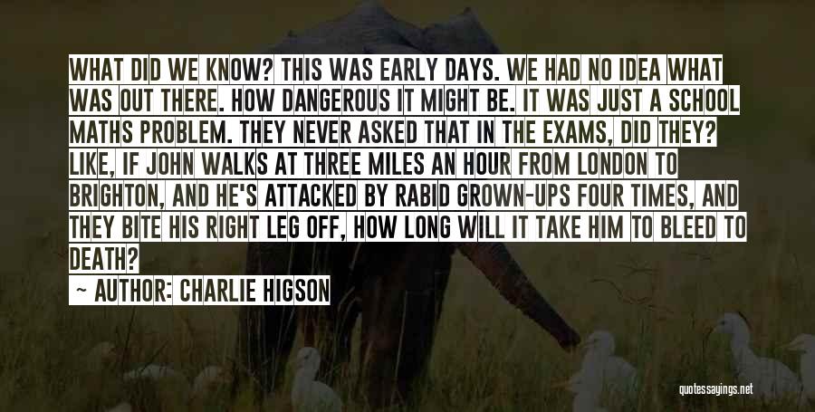 Charlie Higson Quotes: What Did We Know? This Was Early Days. We Had No Idea What Was Out There. How Dangerous It Might