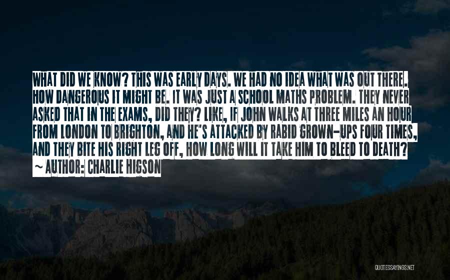 Charlie Higson Quotes: What Did We Know? This Was Early Days. We Had No Idea What Was Out There. How Dangerous It Might