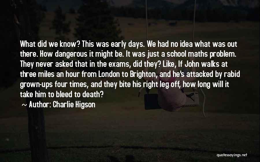 Charlie Higson Quotes: What Did We Know? This Was Early Days. We Had No Idea What Was Out There. How Dangerous It Might