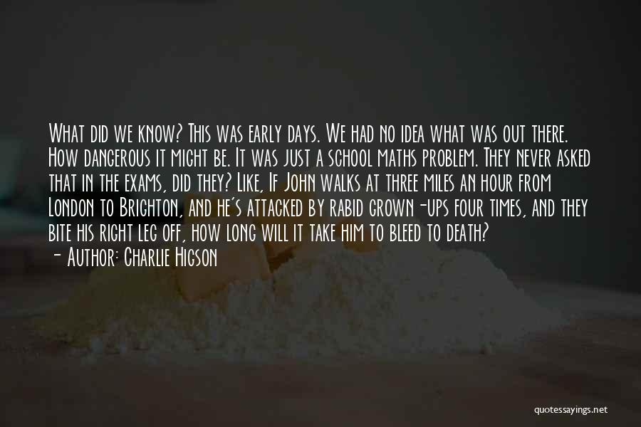 Charlie Higson Quotes: What Did We Know? This Was Early Days. We Had No Idea What Was Out There. How Dangerous It Might