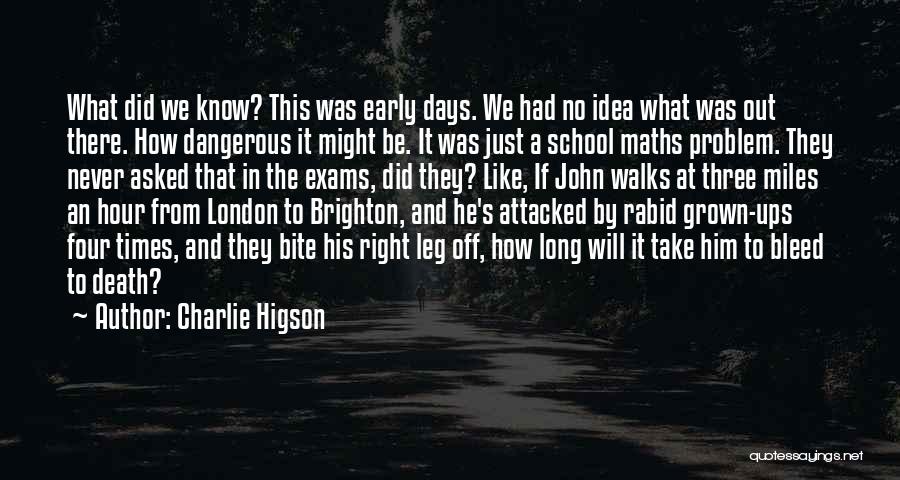 Charlie Higson Quotes: What Did We Know? This Was Early Days. We Had No Idea What Was Out There. How Dangerous It Might