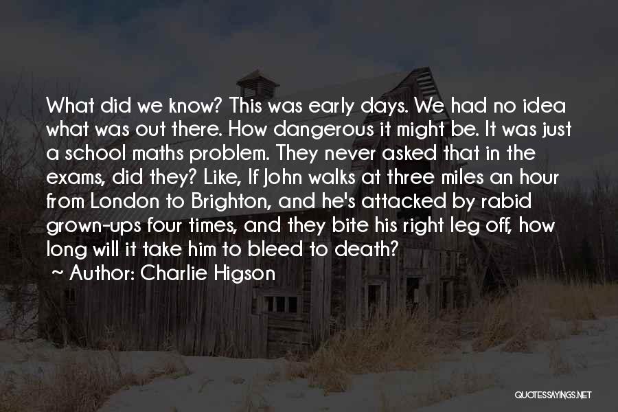 Charlie Higson Quotes: What Did We Know? This Was Early Days. We Had No Idea What Was Out There. How Dangerous It Might