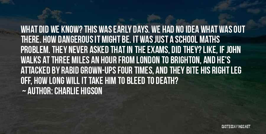 Charlie Higson Quotes: What Did We Know? This Was Early Days. We Had No Idea What Was Out There. How Dangerous It Might