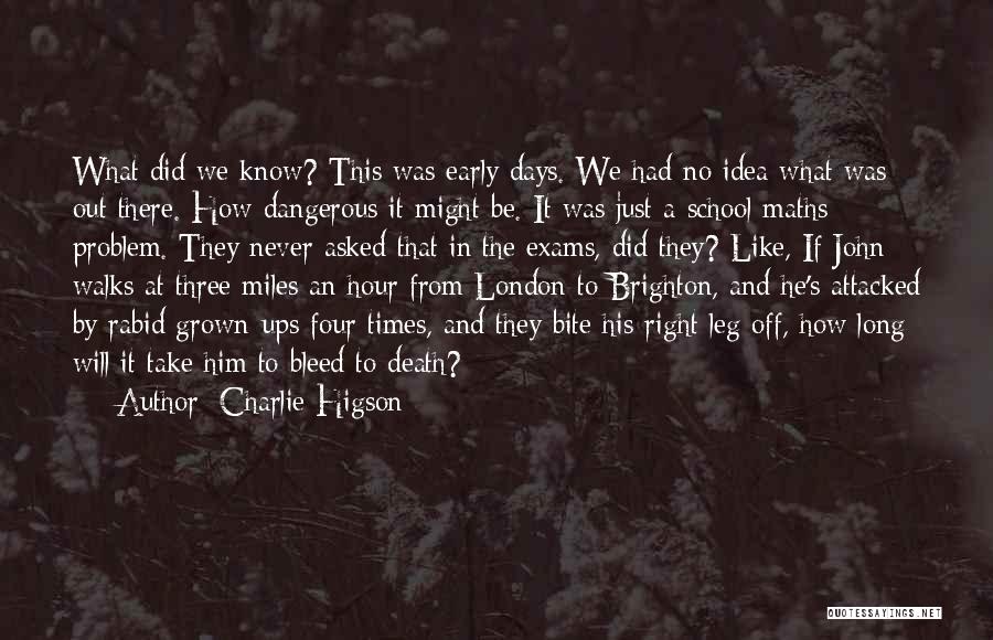 Charlie Higson Quotes: What Did We Know? This Was Early Days. We Had No Idea What Was Out There. How Dangerous It Might