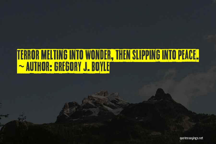 Gregory J. Boyle Quotes: Terror Melting Into Wonder, Then Slipping Into Peace.