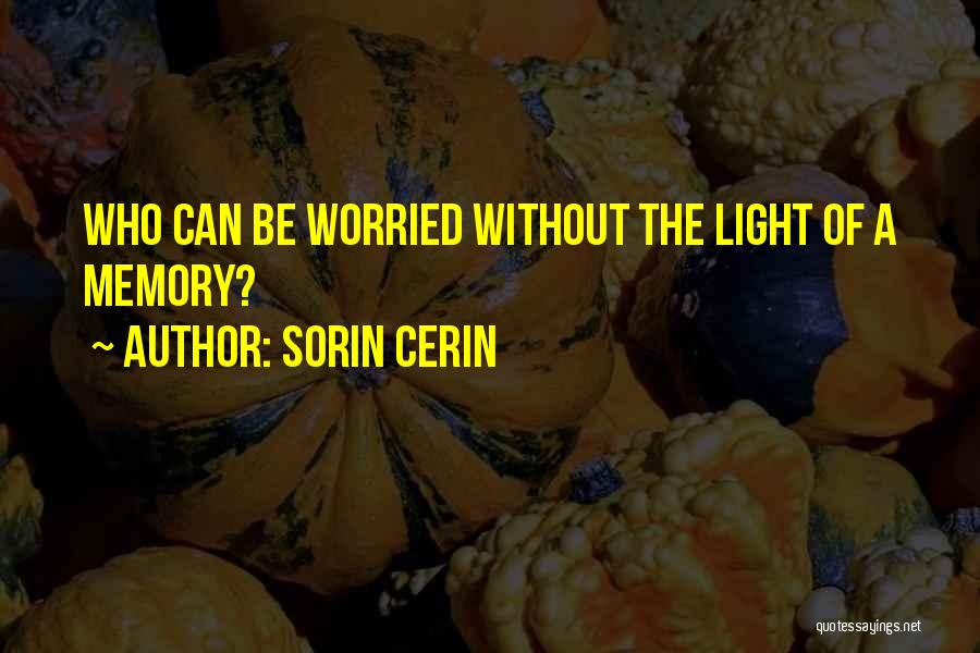 Sorin Cerin Quotes: Who Can Be Worried Without The Light Of A Memory?