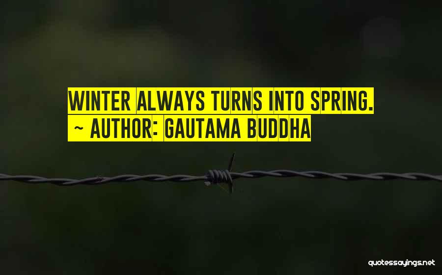 Gautama Buddha Quotes: Winter Always Turns Into Spring.