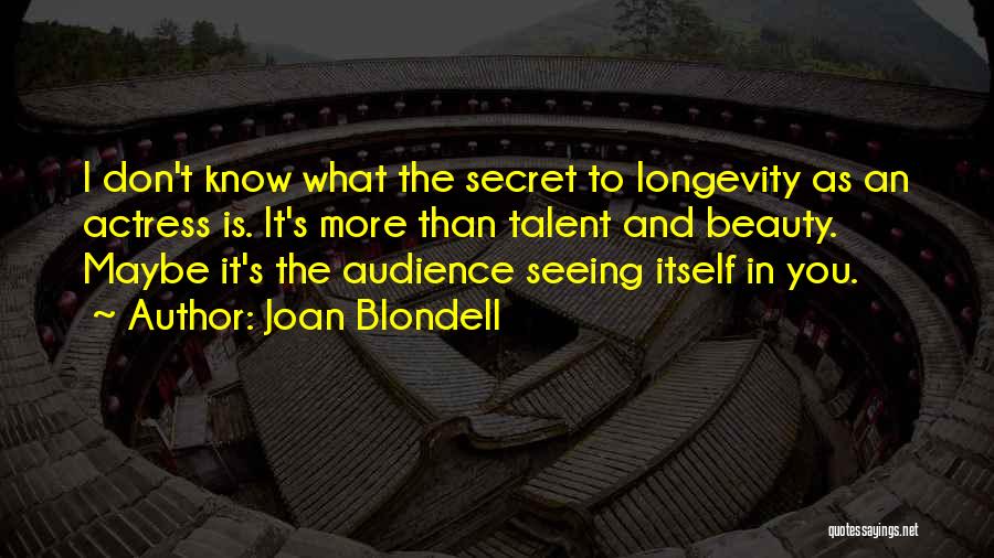 Joan Blondell Quotes: I Don't Know What The Secret To Longevity As An Actress Is. It's More Than Talent And Beauty. Maybe It's