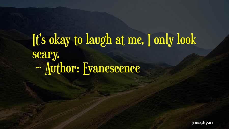 Evanescence Quotes: It's Okay To Laugh At Me, I Only Look Scary.