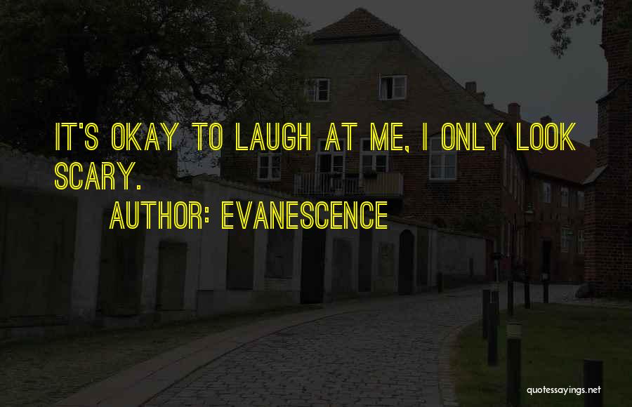Evanescence Quotes: It's Okay To Laugh At Me, I Only Look Scary.