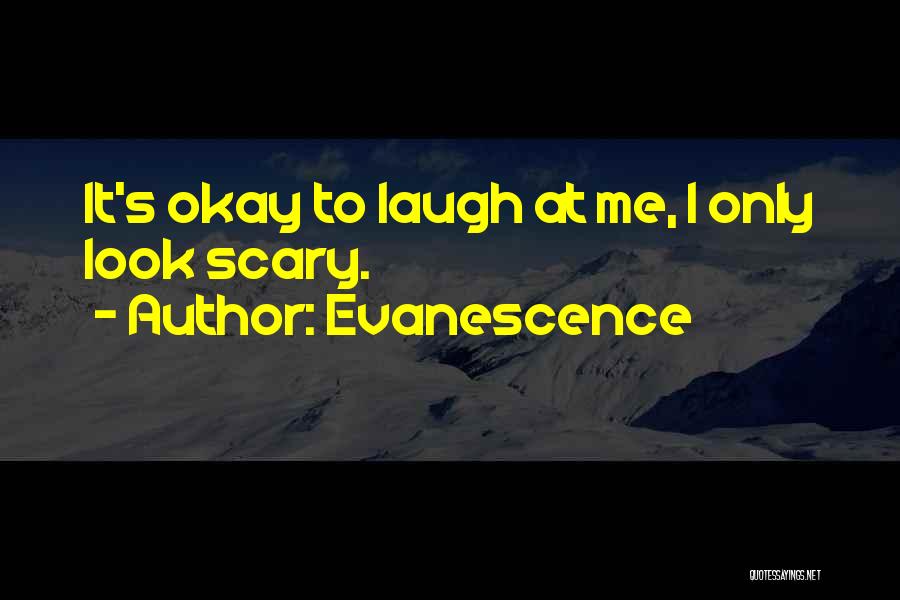 Evanescence Quotes: It's Okay To Laugh At Me, I Only Look Scary.