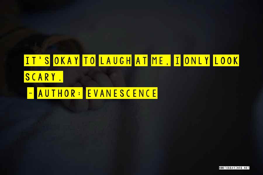 Evanescence Quotes: It's Okay To Laugh At Me, I Only Look Scary.