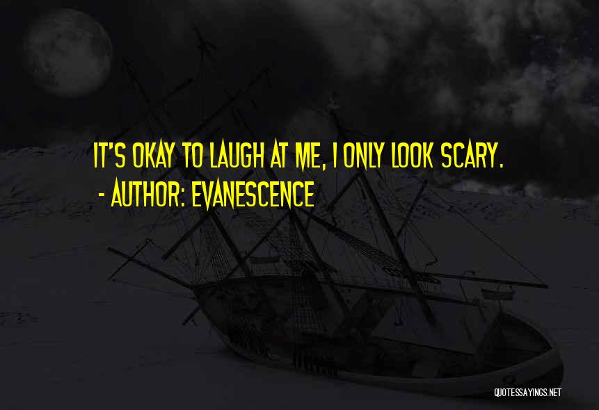 Evanescence Quotes: It's Okay To Laugh At Me, I Only Look Scary.