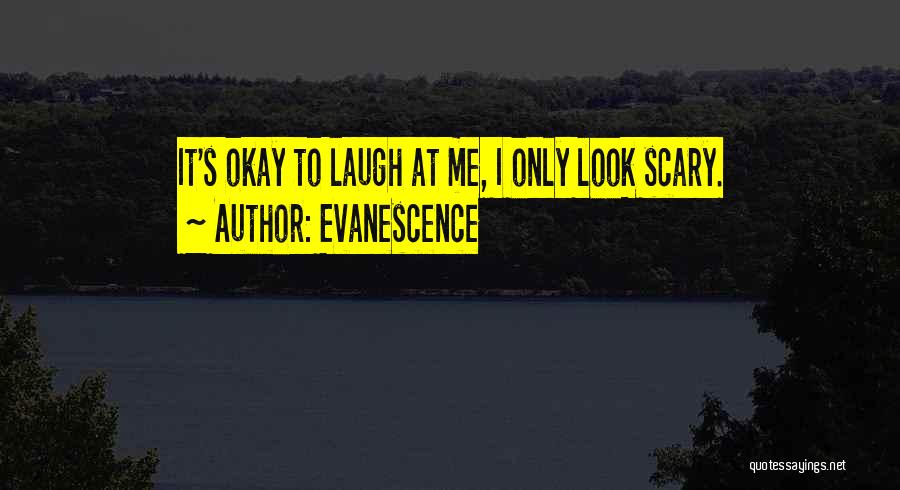 Evanescence Quotes: It's Okay To Laugh At Me, I Only Look Scary.