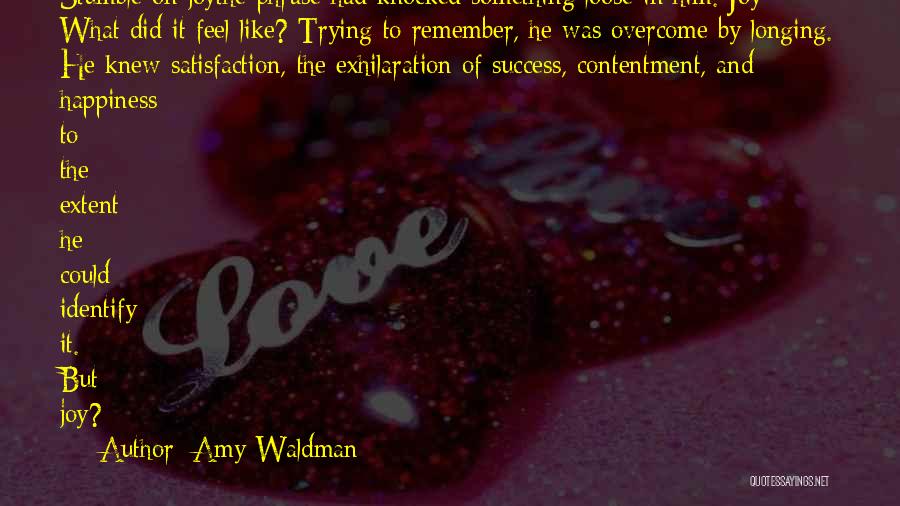 Amy Waldman Quotes: Stumble On Joythe Phrase Had Knocked Something Loose In Him. Joy: What Did It Feel Like? Trying To Remember, He