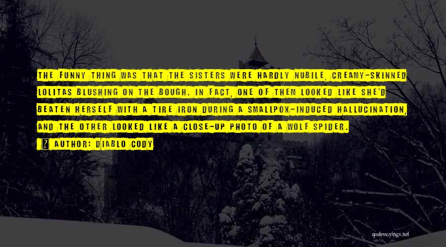 Diablo Cody Quotes: The Funny Thing Was That The Sisters Were Hardly Nubile, Creamy-skinned Lolitas Blushing On The Bough. In Fact, One Of
