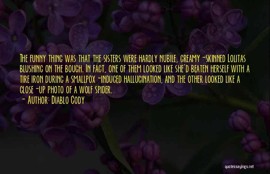 Diablo Cody Quotes: The Funny Thing Was That The Sisters Were Hardly Nubile, Creamy-skinned Lolitas Blushing On The Bough. In Fact, One Of