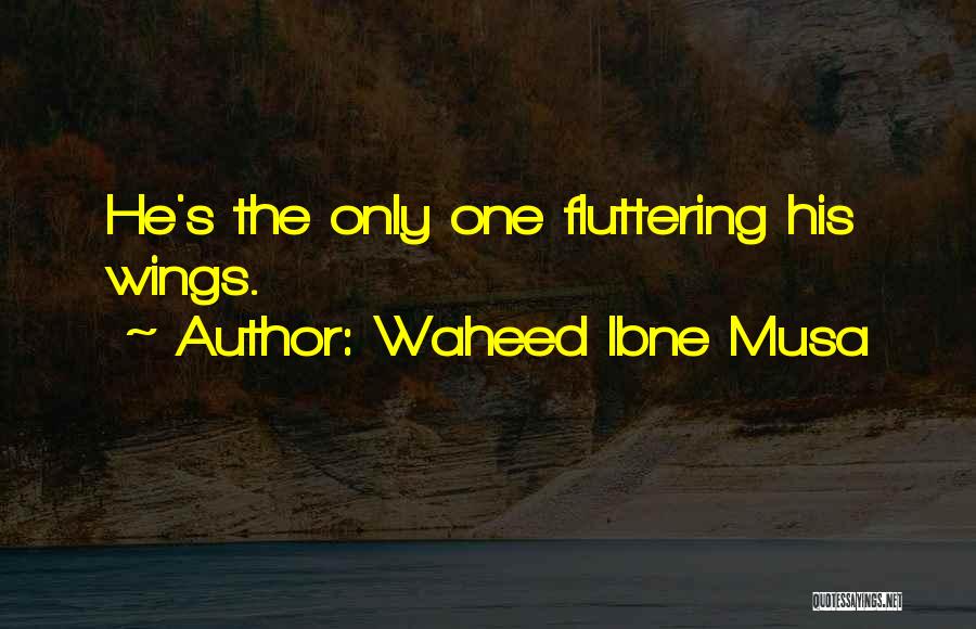 Waheed Ibne Musa Quotes: He's The Only One Fluttering His Wings.