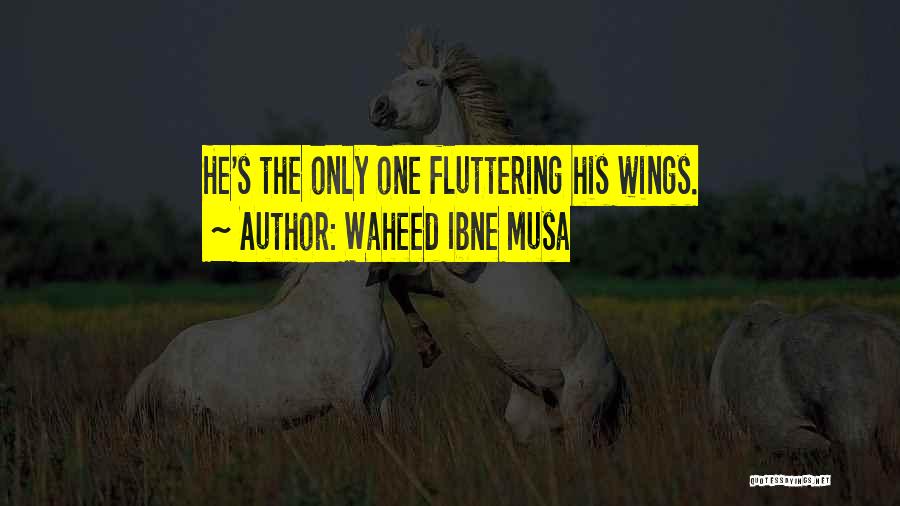 Waheed Ibne Musa Quotes: He's The Only One Fluttering His Wings.