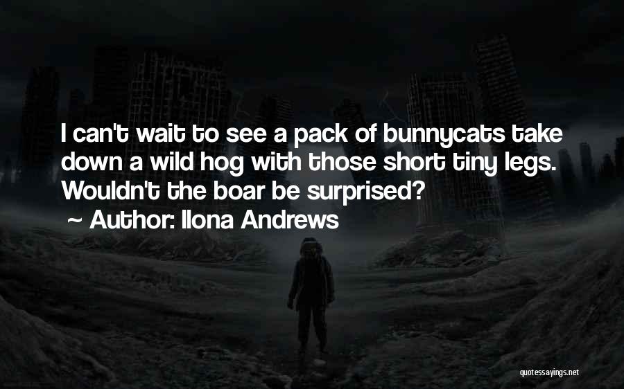 Ilona Andrews Quotes: I Can't Wait To See A Pack Of Bunnycats Take Down A Wild Hog With Those Short Tiny Legs. Wouldn't