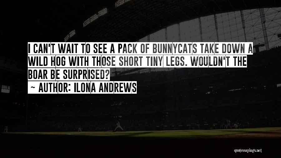 Ilona Andrews Quotes: I Can't Wait To See A Pack Of Bunnycats Take Down A Wild Hog With Those Short Tiny Legs. Wouldn't