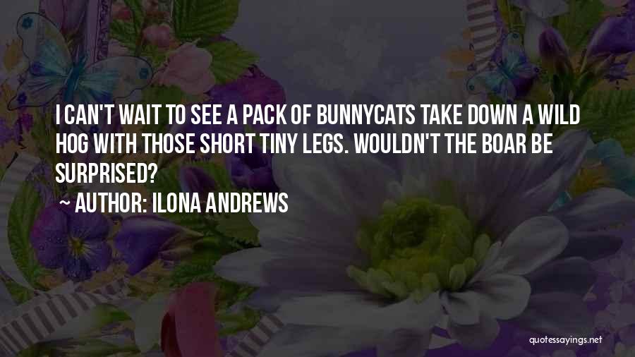 Ilona Andrews Quotes: I Can't Wait To See A Pack Of Bunnycats Take Down A Wild Hog With Those Short Tiny Legs. Wouldn't