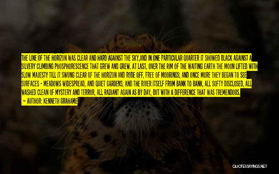 Kenneth Grahame Quotes: The Line Of The Horizon Was Clear And Hard Against The Sky,and In One Particular Quarter It Showed Black Against