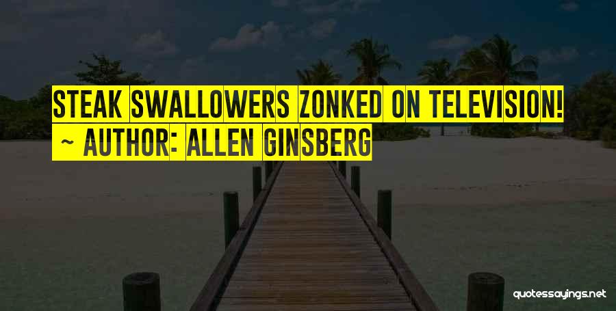 Allen Ginsberg Quotes: Steak Swallowers Zonked On Television!
